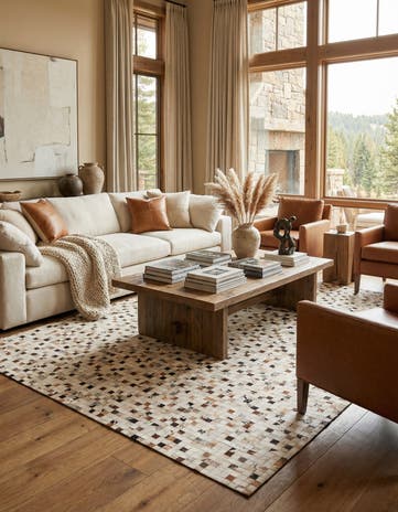 8' x 9' 10 Cowhide Stocks Rug