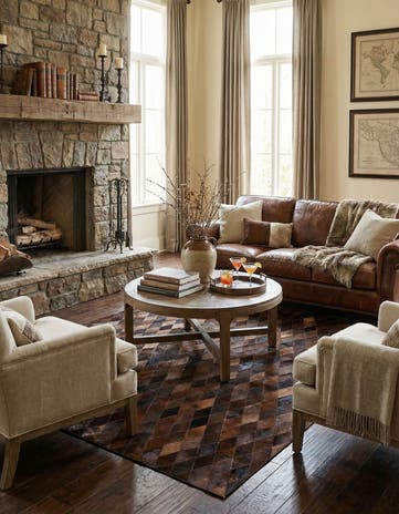 5' x 8' Cowhide Stocks Rug