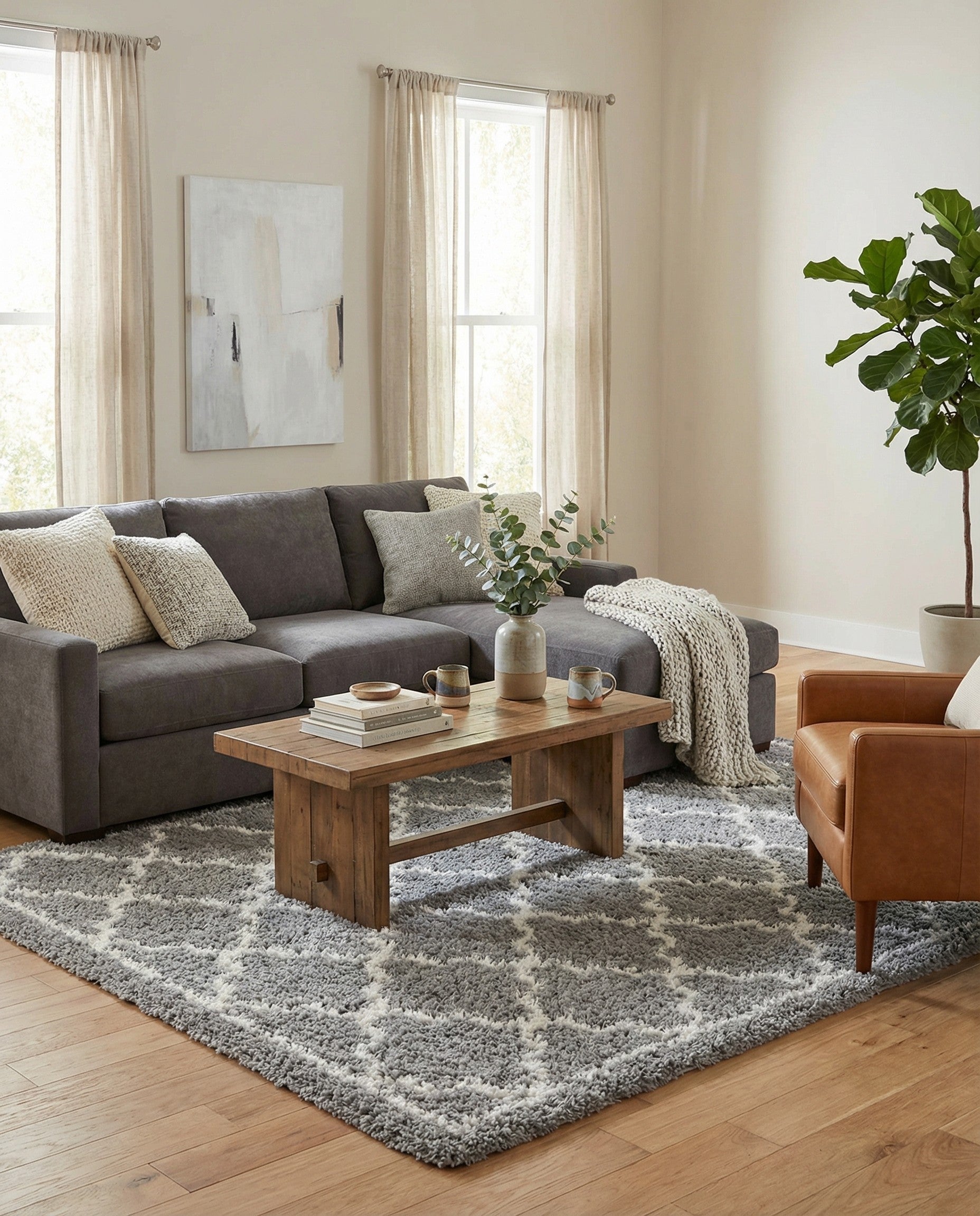  8' x 8' Infinity Shag Square Rug