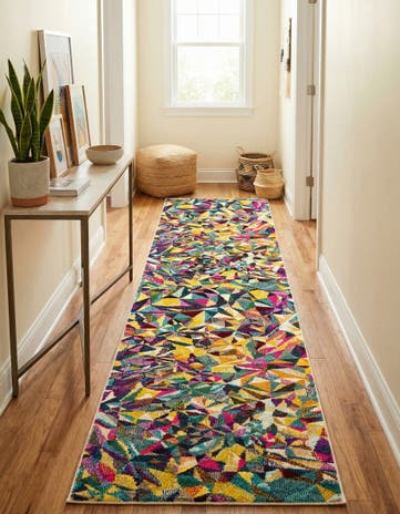 2' 7 x 10' Washable Hyacinth Runner Rug