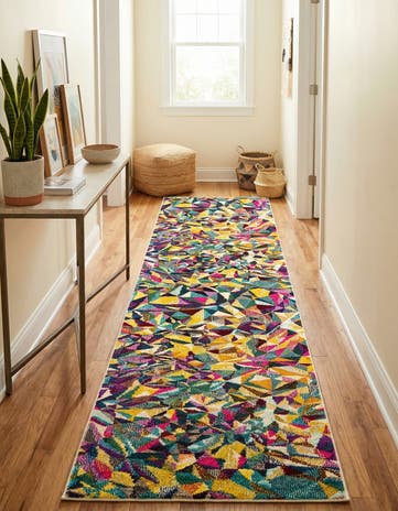 2' 7 x 10' Washable Hyacinth Runner Rug