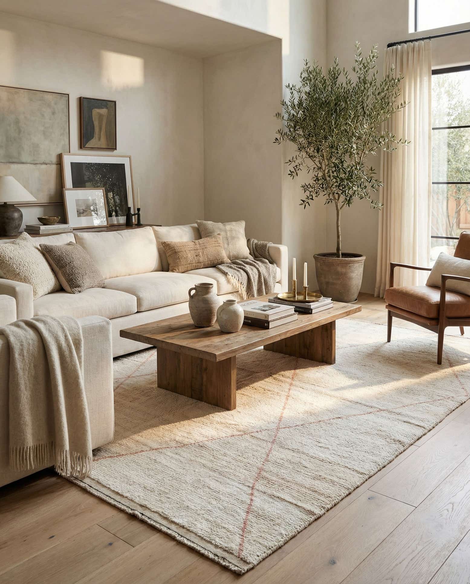 6' 10 x 8' 9 Hand Knotted Moroccan Wool Rug