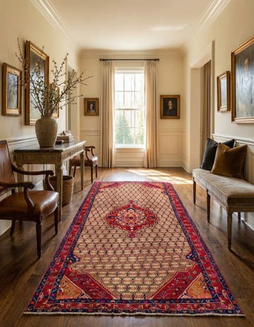 5' 3 x 11' 3 Hand Knotted Koliaei Persian Wool Runner Rug