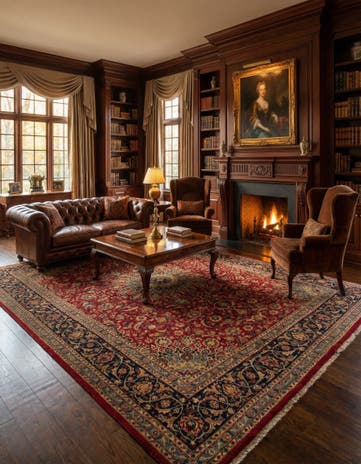 9' 7 x 13' Hand Knotted Kashmar Persian Rug