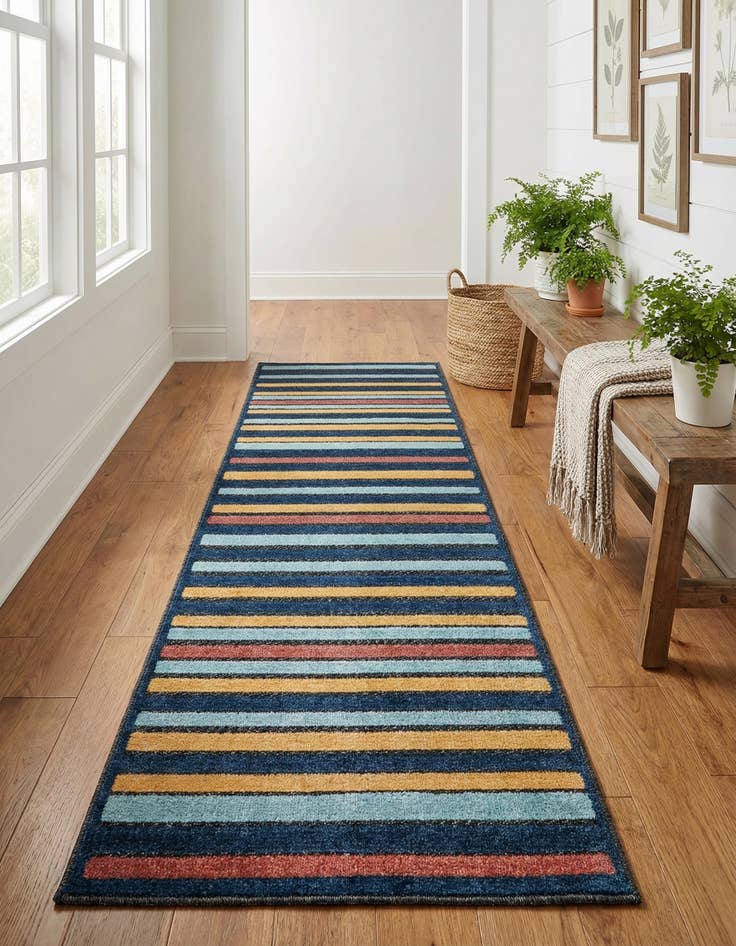 Detail image of 2' x 8'  Washable Belize Indoor / Outdoor Runner Rug