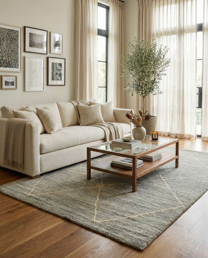 4' 7 x 6' 7 Hand Knotted Darya Wool Rug