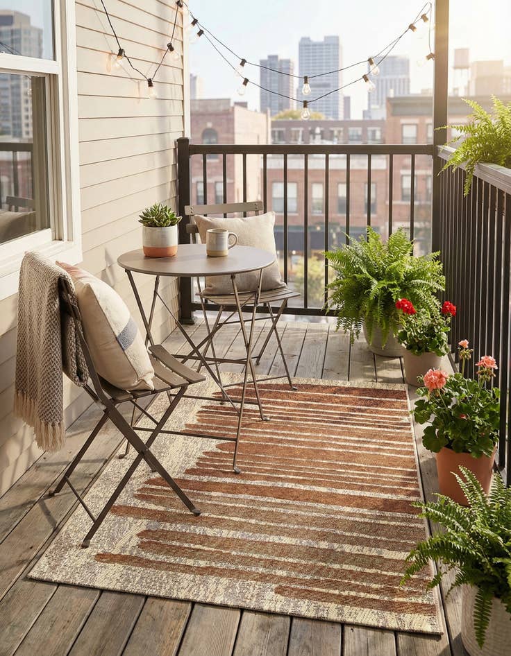 Detail image of  2' x 3'  Washable Modern Indoor / Outdoor Rug