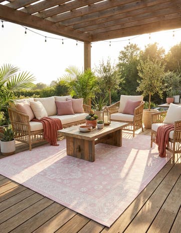 10' x 13' Easy-Clean Aztec Indoor / Outdoor Rug