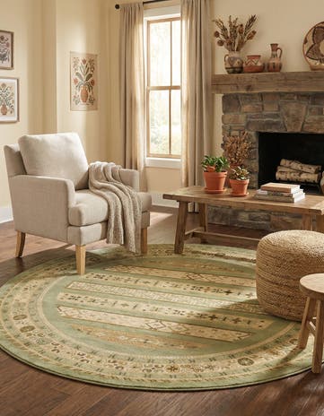 8' x 8' Kashkuli Gabbeh Round Rug