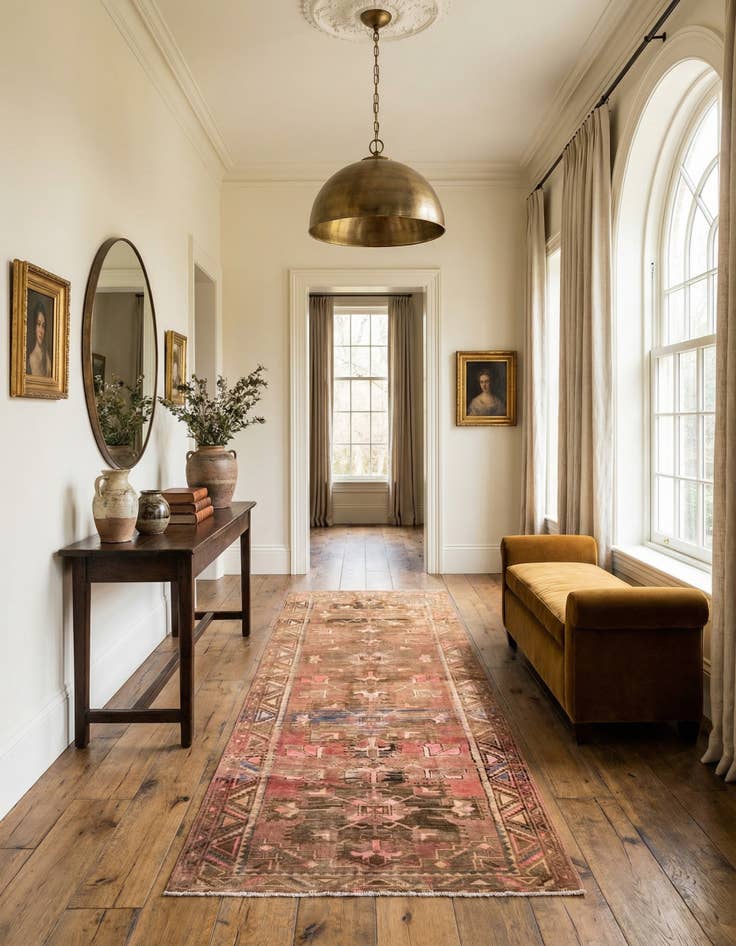 Detail image of  5' x 13' 9  Hand Knotted Ultra Vintage Persian Wool Runner Rug