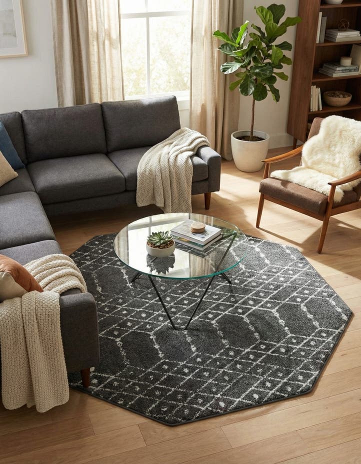 5' 3 x 5' 3 Paxon Trellis Octagon Rug