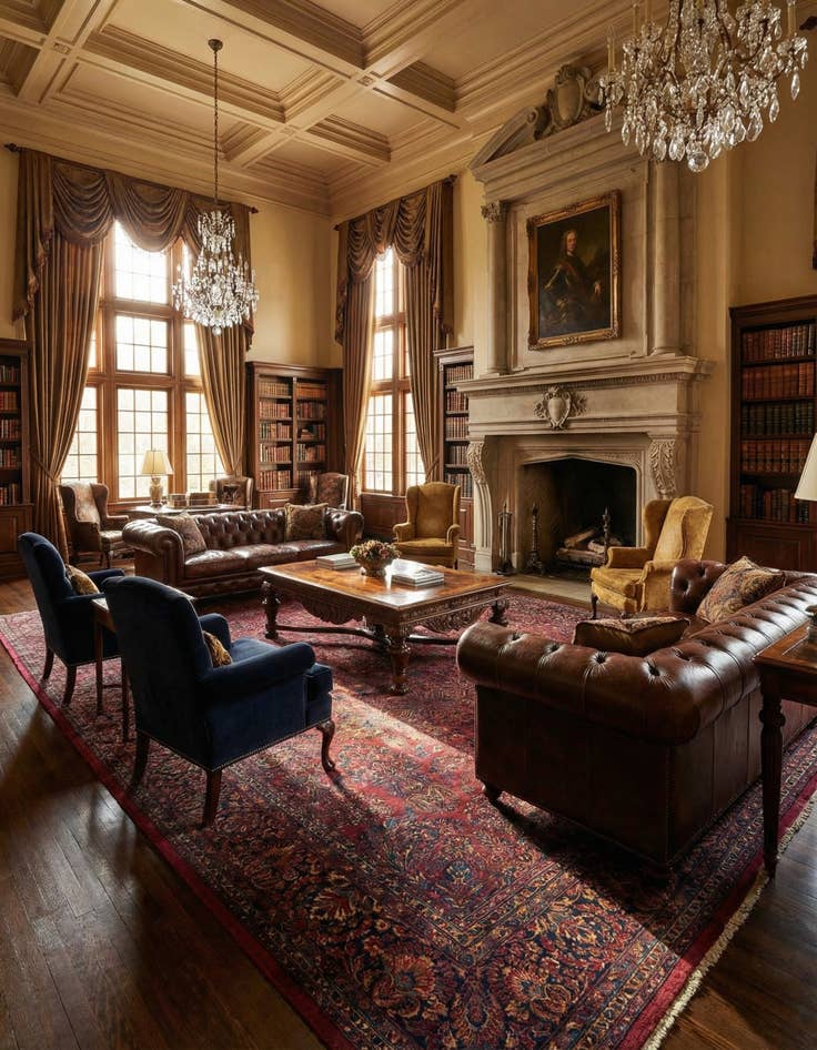 Detail image of  13' 6 x 29' 2  Hand Knotted Sarough Persian Wool Rug