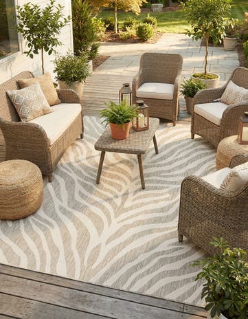 7' 10 x 11' Easy-Clean Safari Indoor / Outdoor Rug
