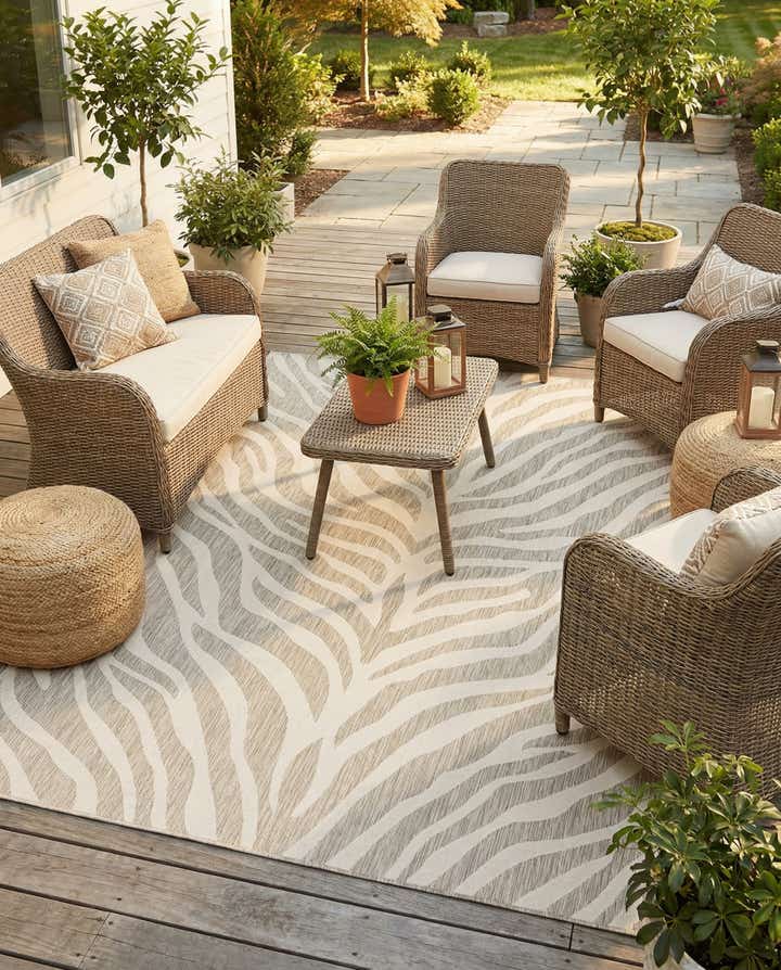 7' 10 x 11' Easy-Clean Safari Indoor / Outdoor Rug