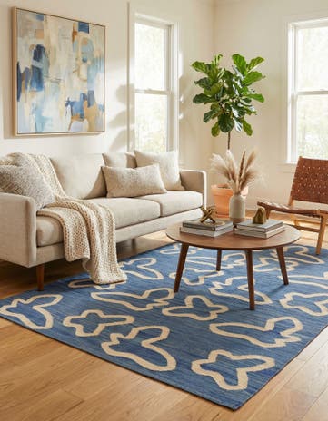 5' x 6' 7 Hand Woven Kilim Modern Wool Rug