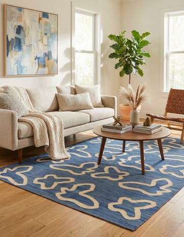 5' x 6' 7 Hand Woven Kilim Modern Wool Rug