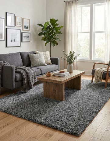 6' x 9' Soft Solid Shag Rug