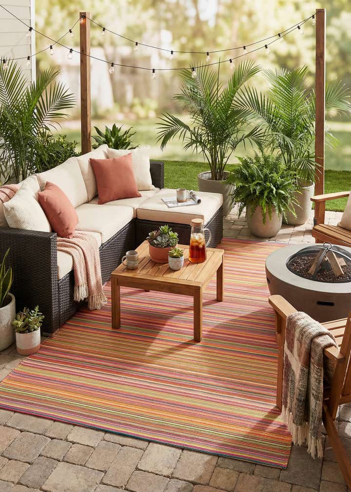 7' 10 x 10' Easy-Clean Vista Breeze Indoor / Outdoor Rug