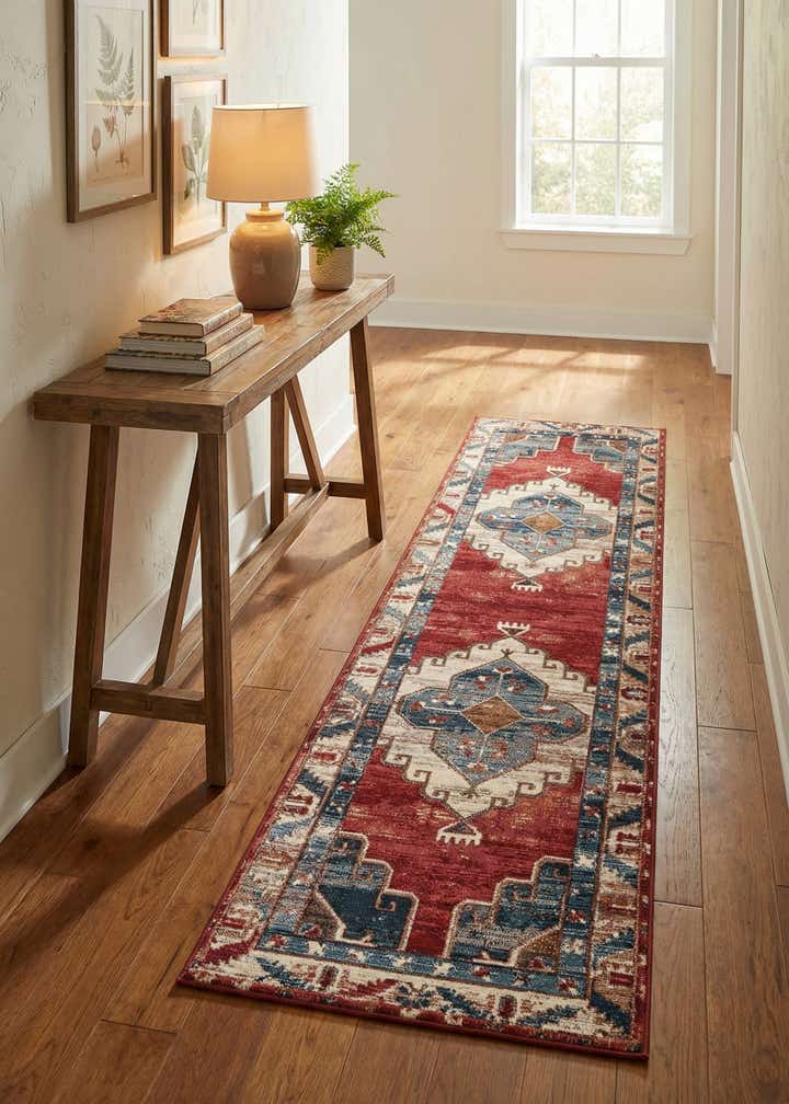 2' x 8' Easy-Clean Traditional Indoor / Outdoor Runner Rug