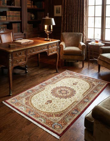2' 7 x 4' Ghom Silk Rug