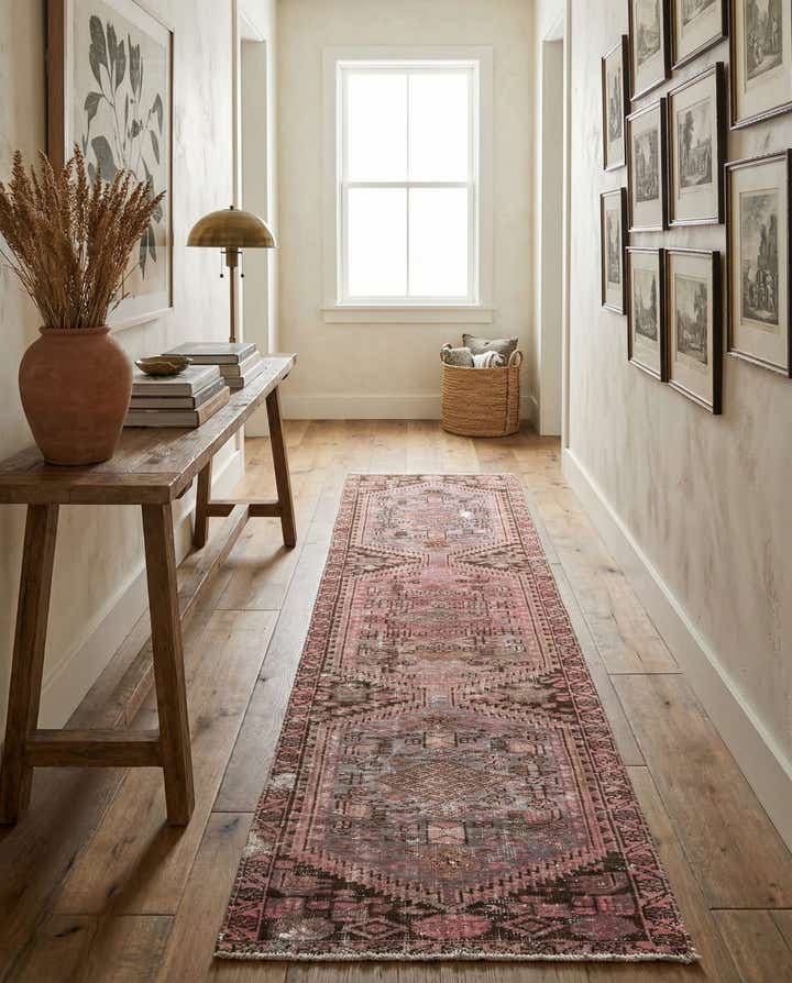 2' 5 x 9' 4 Hand Knotted Ultra Vintage Persian Wool Runner Rug