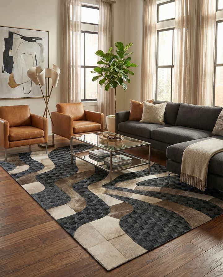 4' 11 x 8' 1 Cowhide - Patchwork Rug