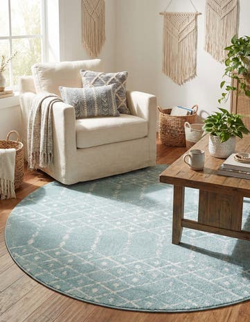 6' 1 x 6' 1 Paxon Trellis Round Rug
