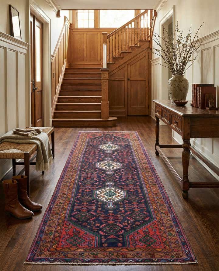 3' 4 x 9' 8 Hamedan Runner Rug