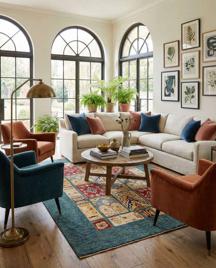 5' 9 x 8' Hand Knotted Ariana Ziegler Rug
