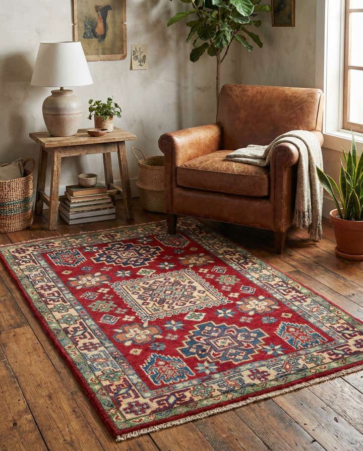2' 10 x 4' 2 Hand Knotted Kazak Rug
