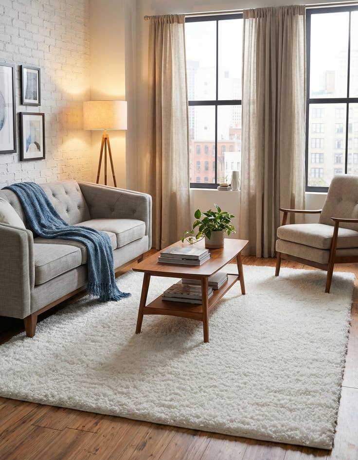 Detail image of  5' 3 x 8' Zermatt Shag Rug