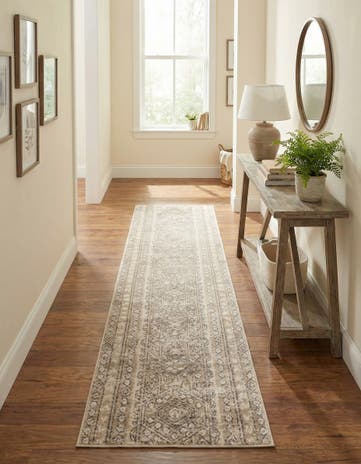 Ivory Oregon Runner Rug