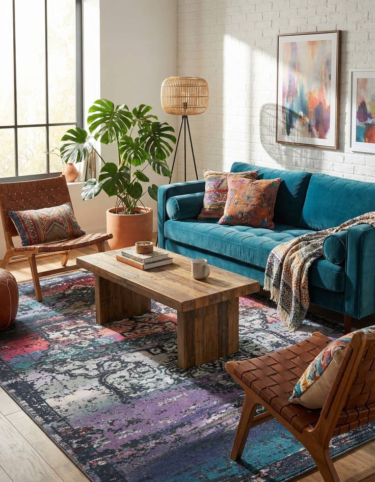 Detail image of 7' 10 x 11'  Washable Renaissance Rug