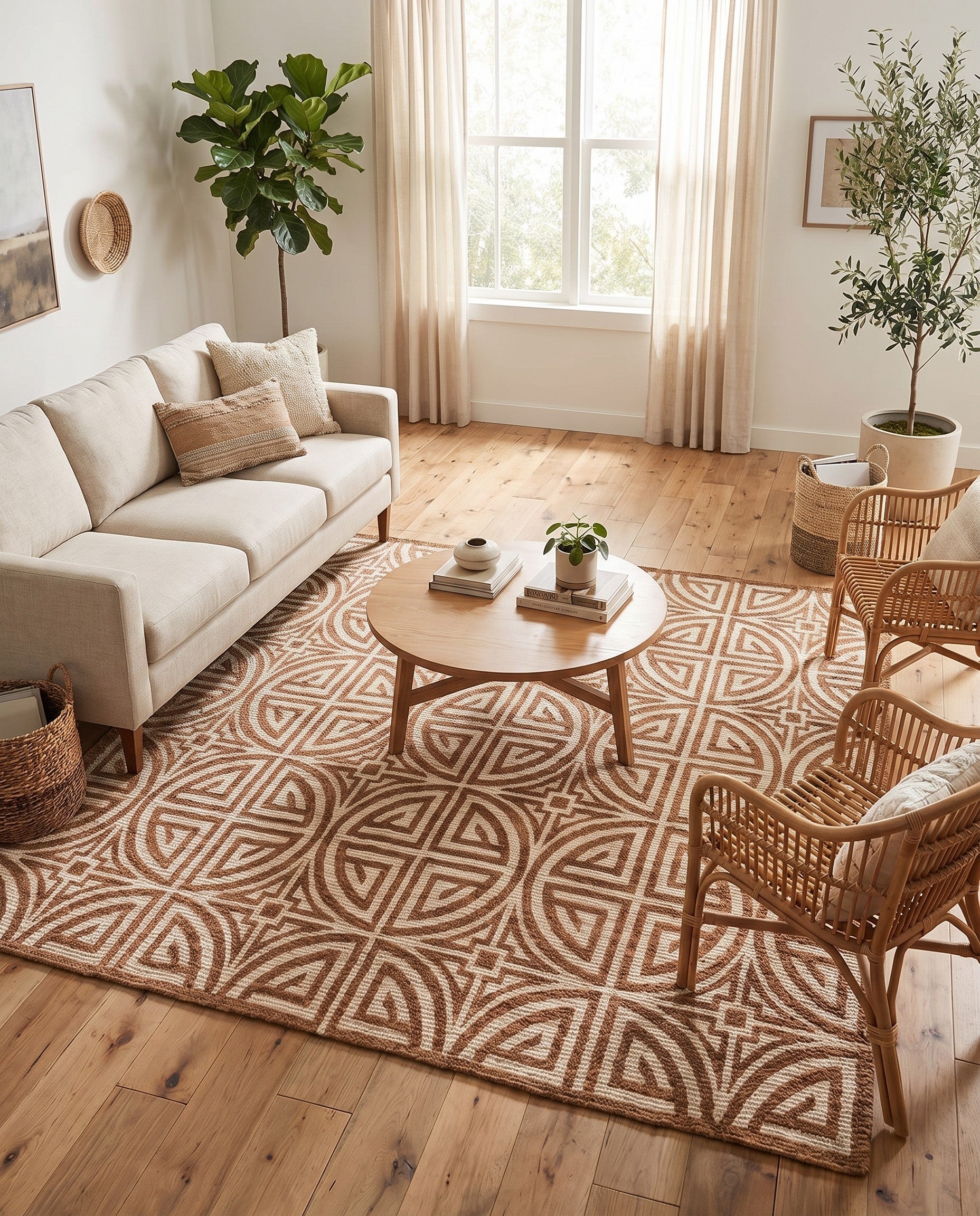 7' 10 x 7' 10 Hand Woven Chenille Jute Square Rug