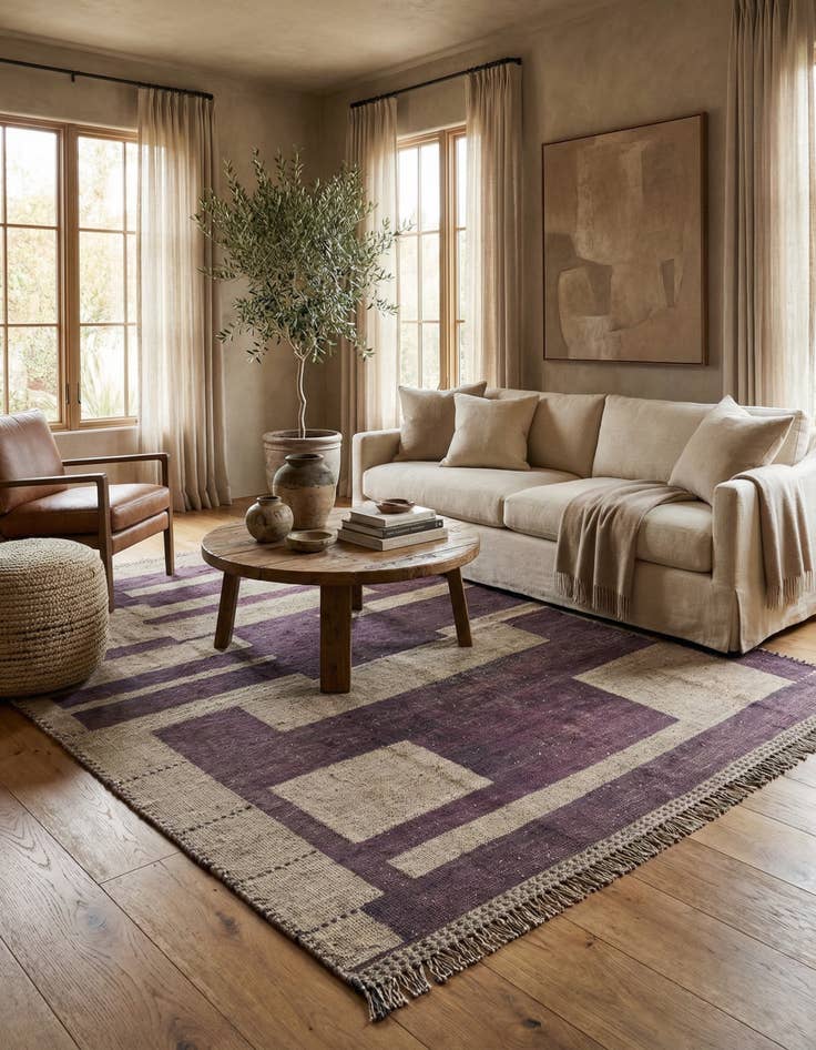 Detail image of 8' 1 x 9' 10  Hand Knotted Moroccan Wool Rug