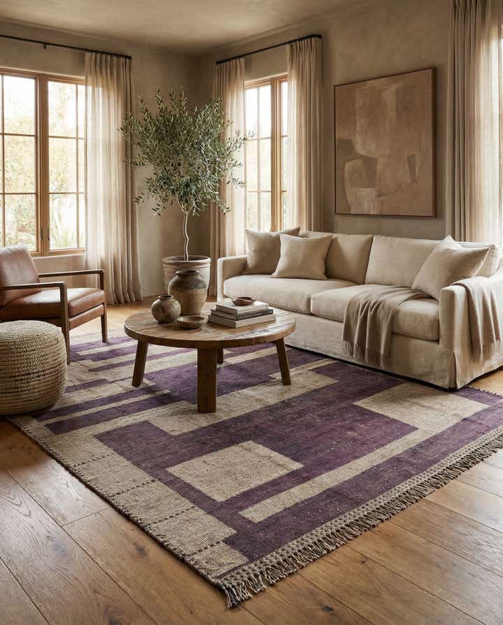 8' 1 x 9' 10 Hand Knotted Moroccan Wool Rug