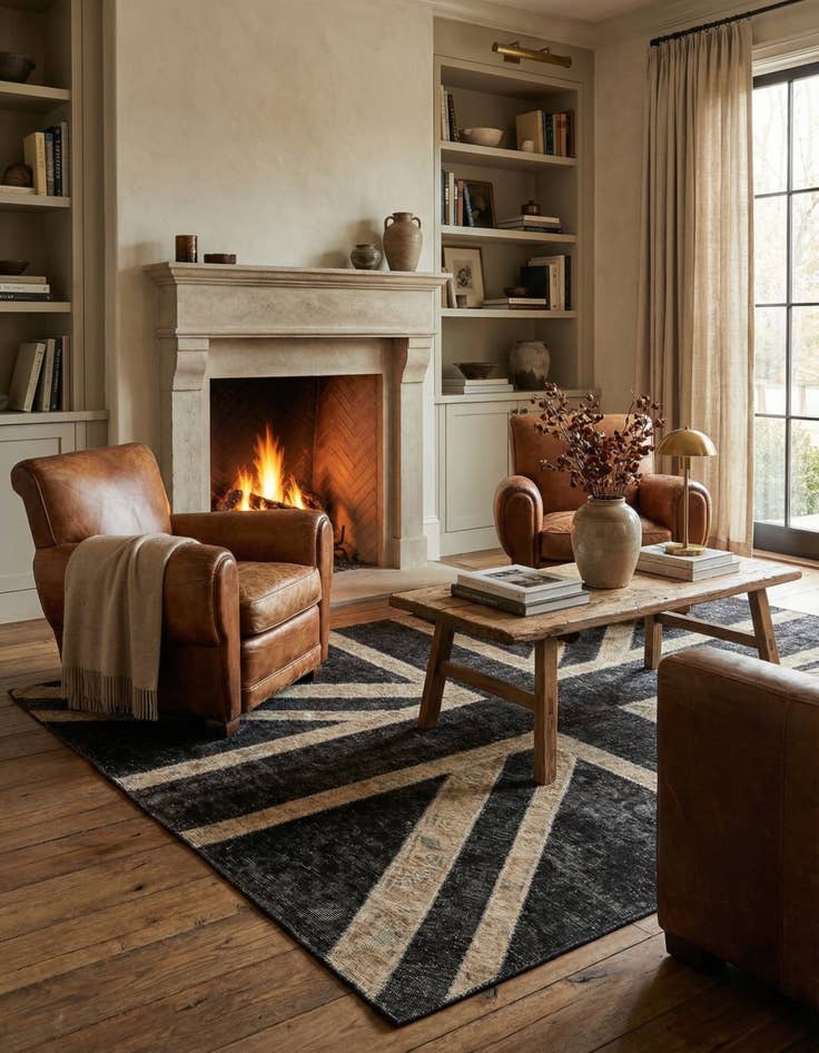 Detail image of 5' x 6' 7  Hand Knotted Ultra Vintage Persian Wool Rug