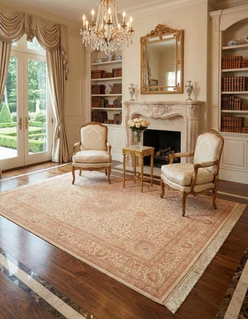 5' 2 x 7' 10 Ghom Silk Rug