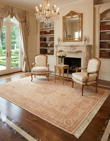 5' 2 x 7' 10 Ghom Silk Rug