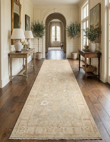 3' 8 x 13' 5 Hand Knotted Ziegler Rug