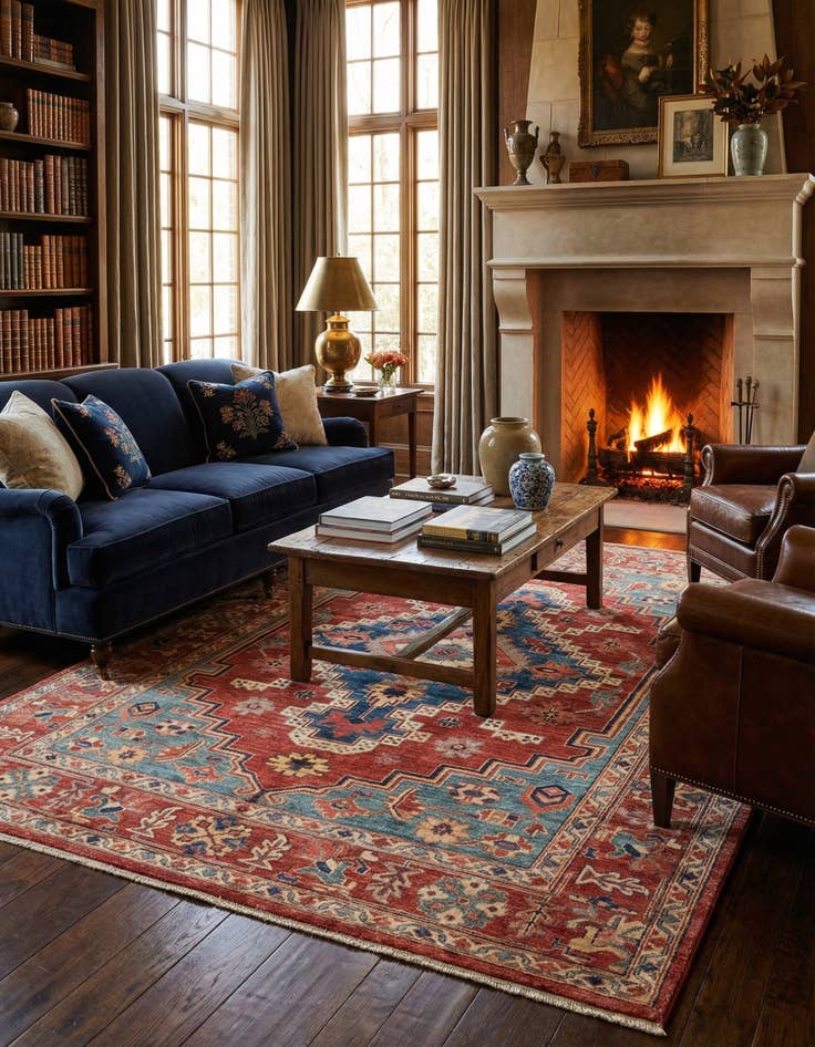 Detail image of  5' 3 x 6' 8  Hand Knotted Ariana Ziegler Rug