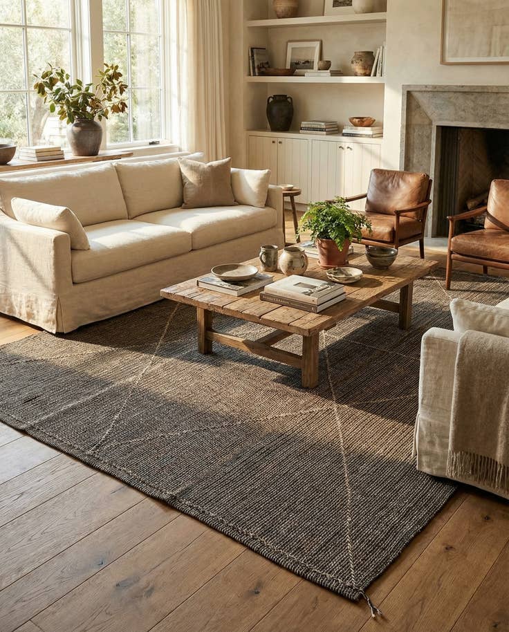 Detail image of 9' 9 x 14' 8 Hand Knotted Moroccan Wool Rug