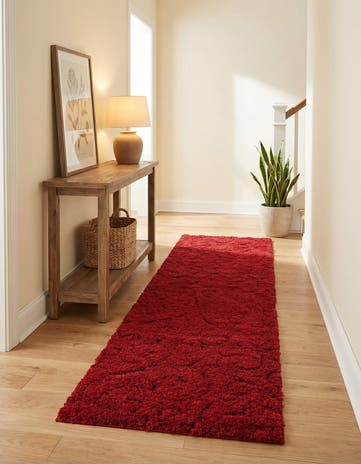 2' 7 x 10' Botanical Shag Runner Rug