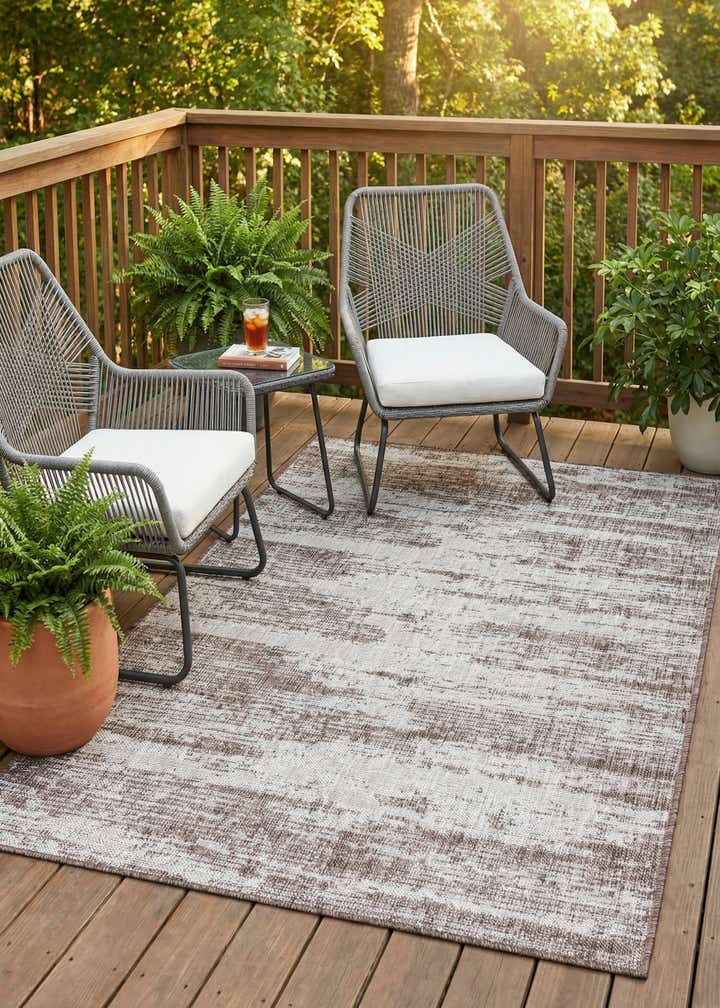 4' x 6' Easy-Clean Modern Indoor / Outdoor Rug