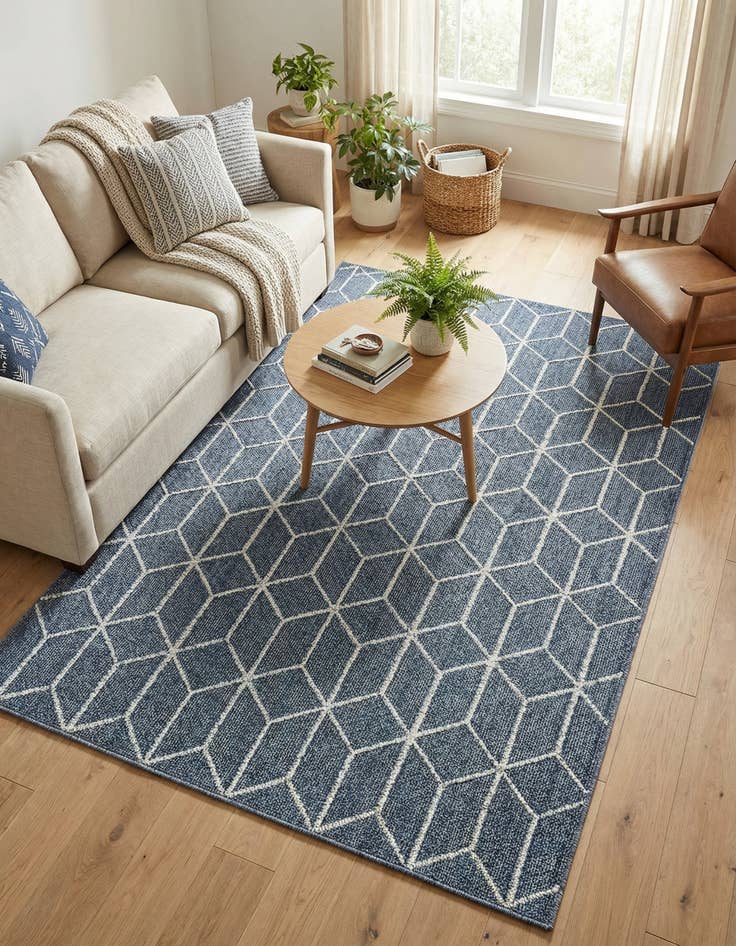 Detail image of 5' 3 x 8'  Washable Trellis Indoor / Outdoor Rug