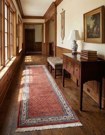 2' 8 x 11' 4 Hand Knotted Mir Wool Runner Rug