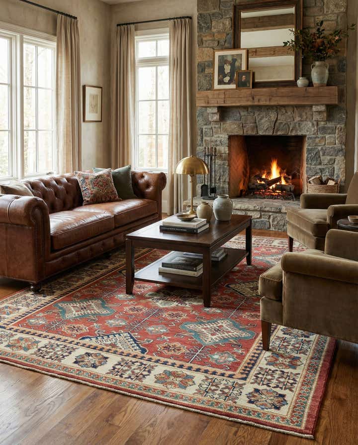 5' 10 x 8' 9 Hand Knotted Kazak Rug