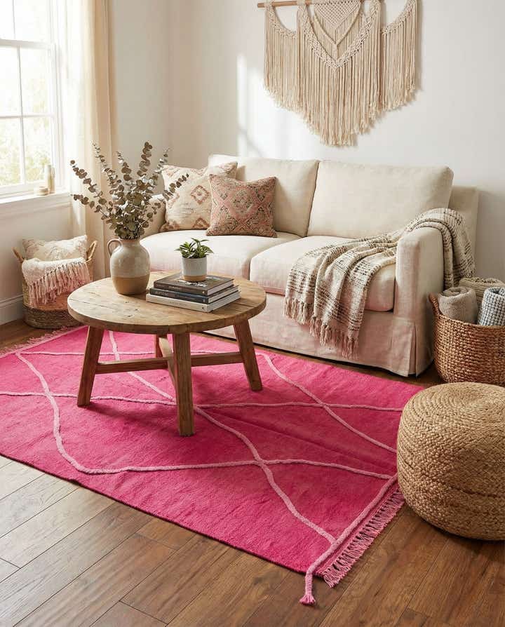 4' 1 x 6' Hand Knotted Moroccan Wool Rug