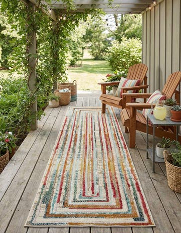 2' 7 x 10' Easy-Clean Casablanca Indoor / Outdoor Runner Rug