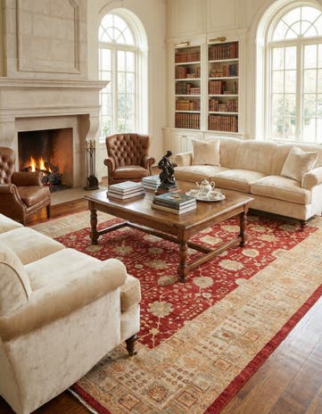 10' x 13' Hand Knotted Peshawar Ziegler Rug